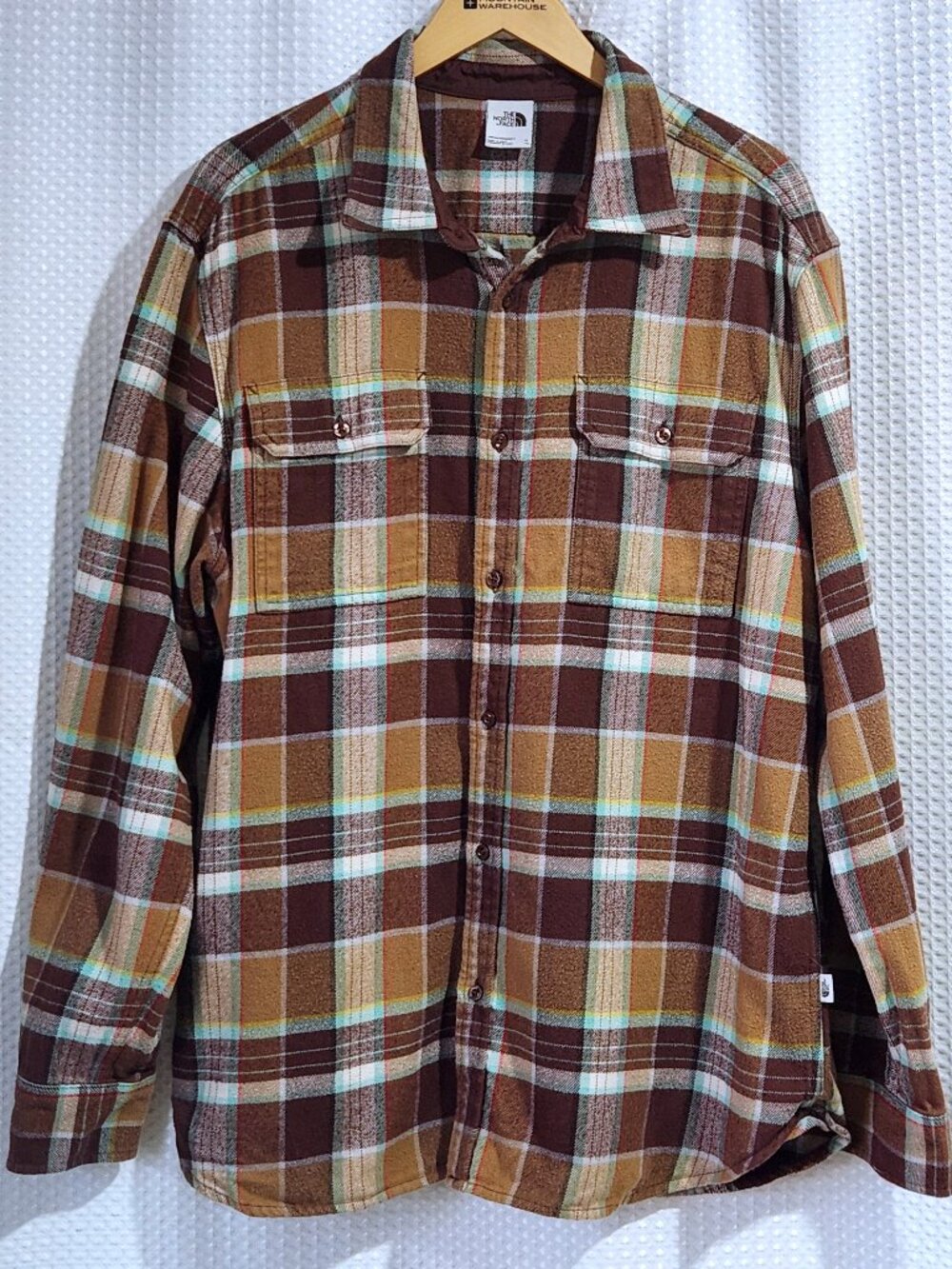 The North Face Arroyo Heavyweight Flannel Shirt Mens XL Brown Plaid Cotton WOTC